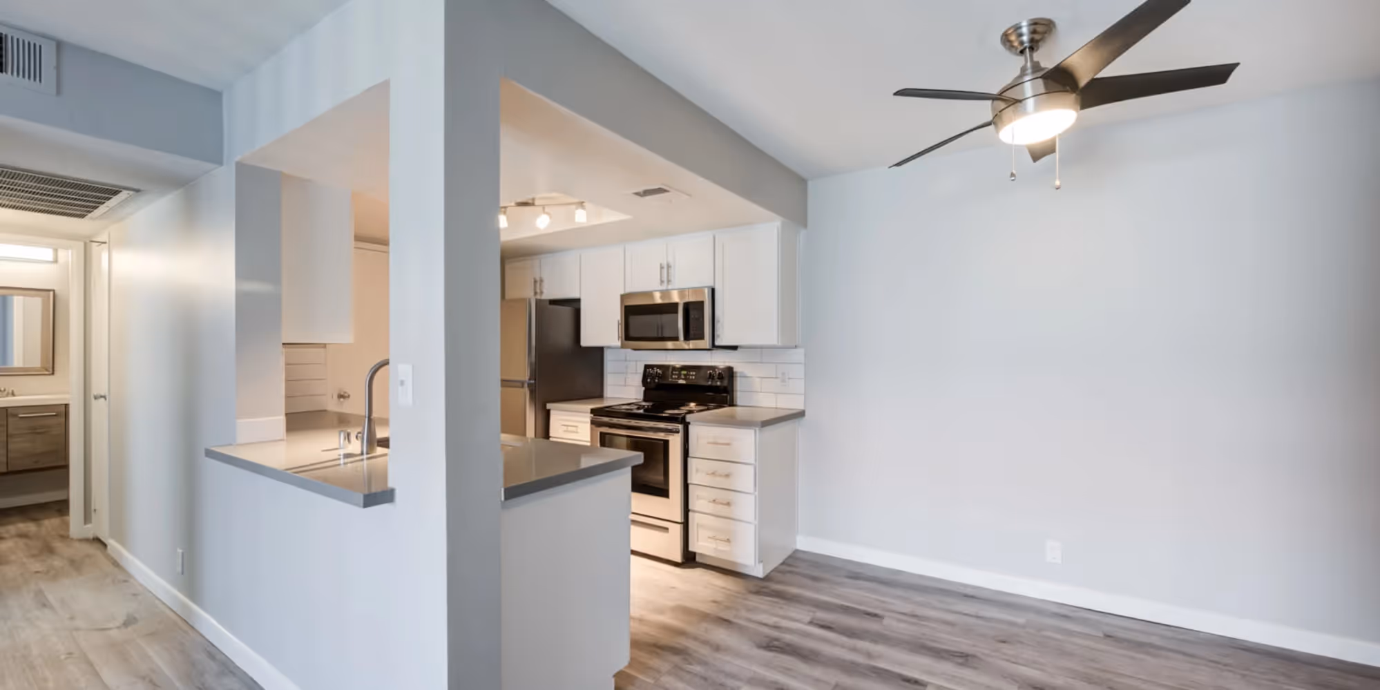 Dining room with view of kitchen
