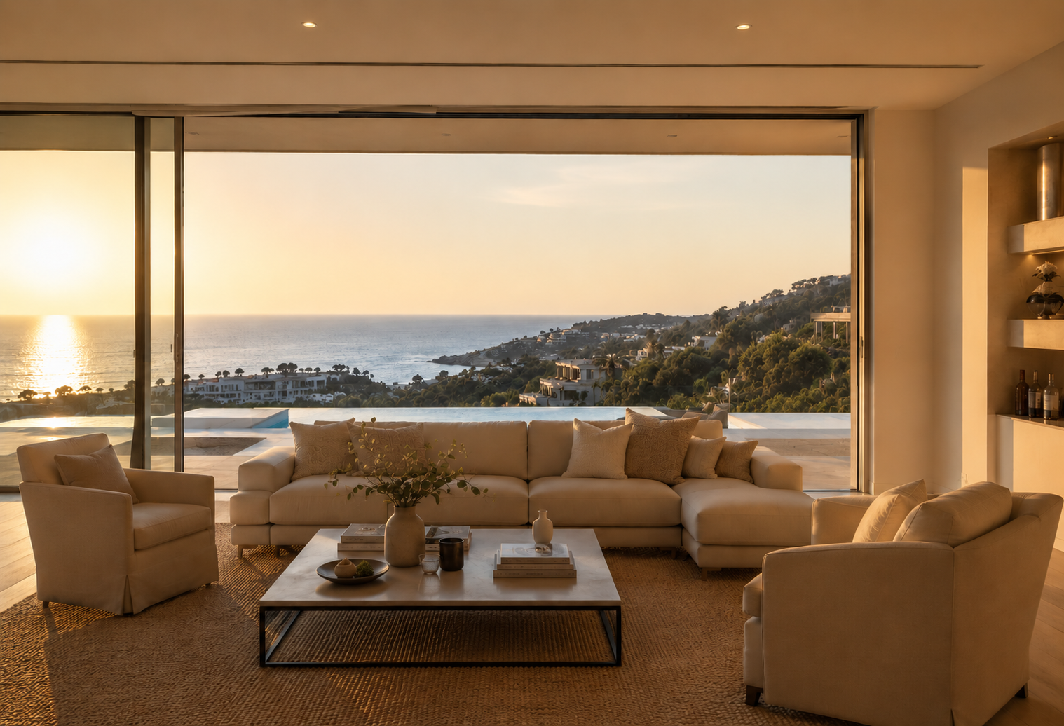 image of a stylish living room setup (for a furniture store)