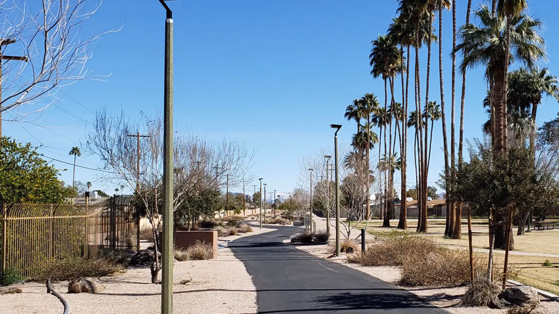 FLT solar lights installed along shared use cycling and walking pathway