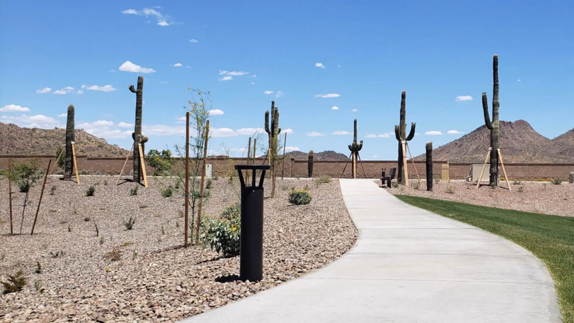 FLT solar pathway lights installed along community walking trail
