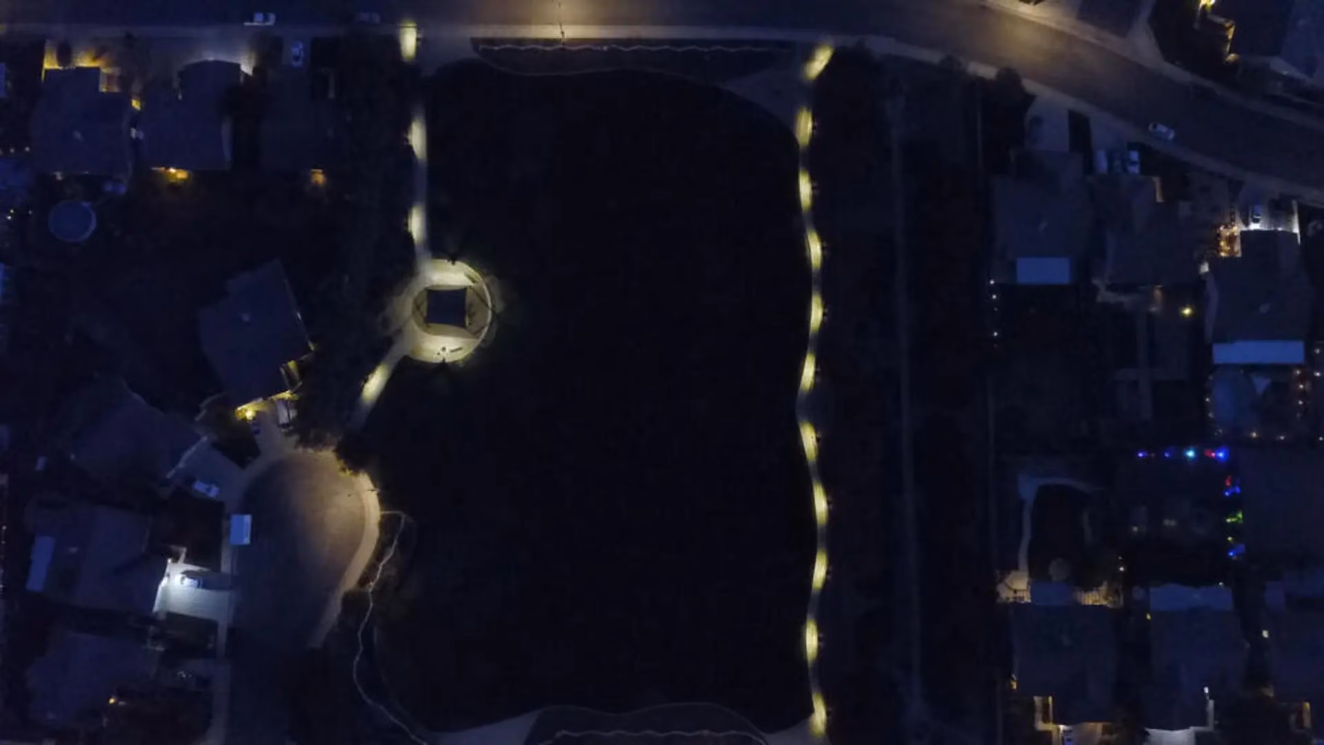 FLT solar light with backlight shield reducing light pollution at night