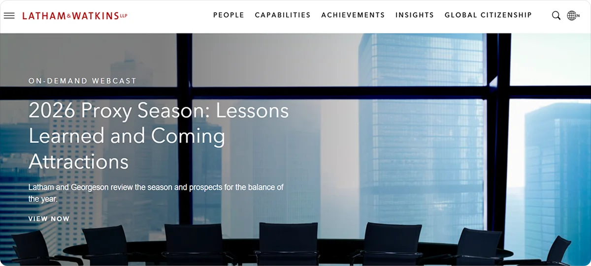 Latham & Watkins Homepage