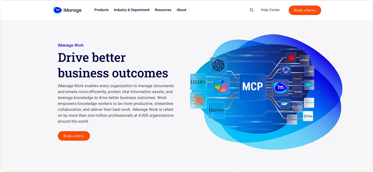 iManage homepage
