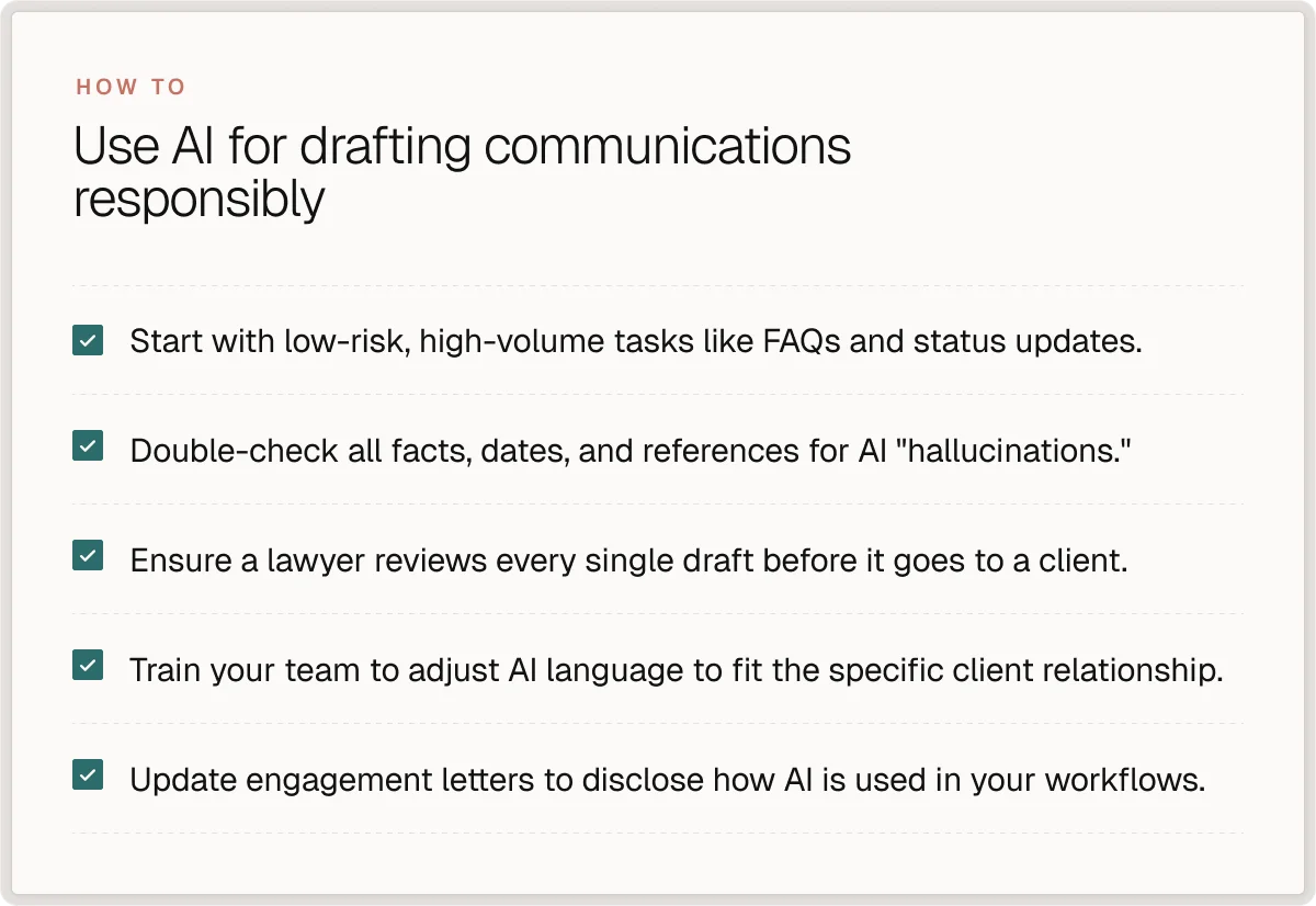 How to use AI checklist