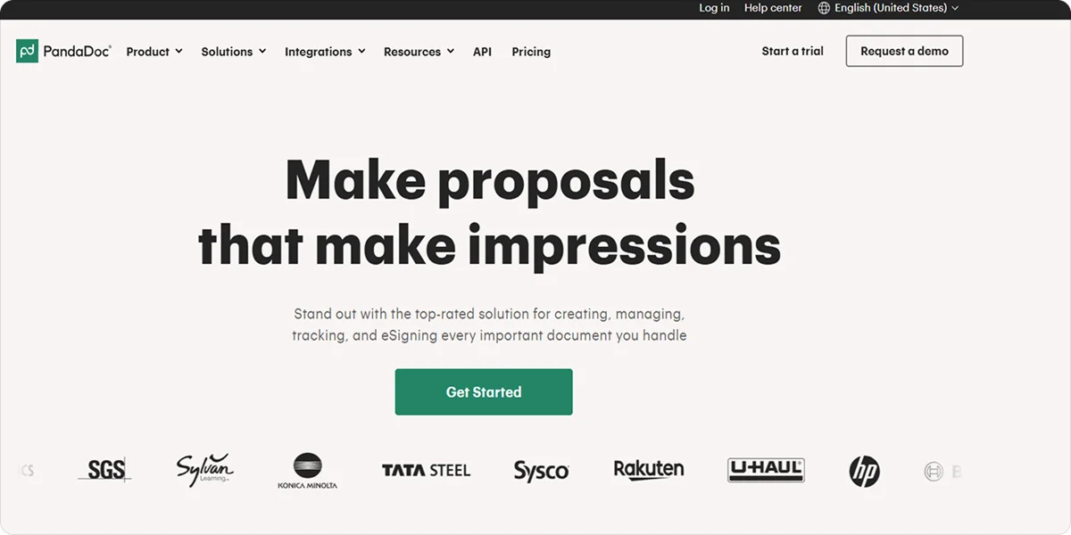 PandaDoc Homepage
