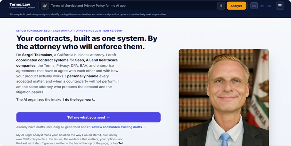 Terms Law Homepage