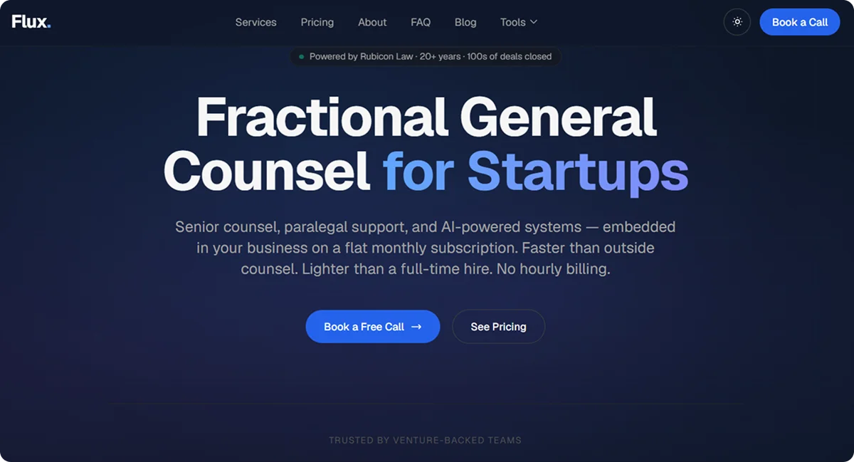 Flux homepage