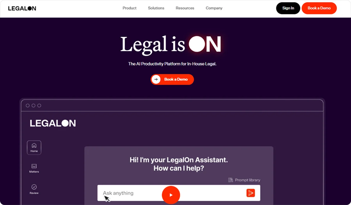 LegalOn Homepage