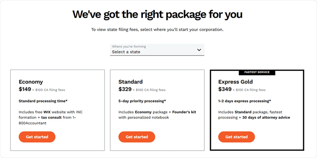 Legal Zoom pricing