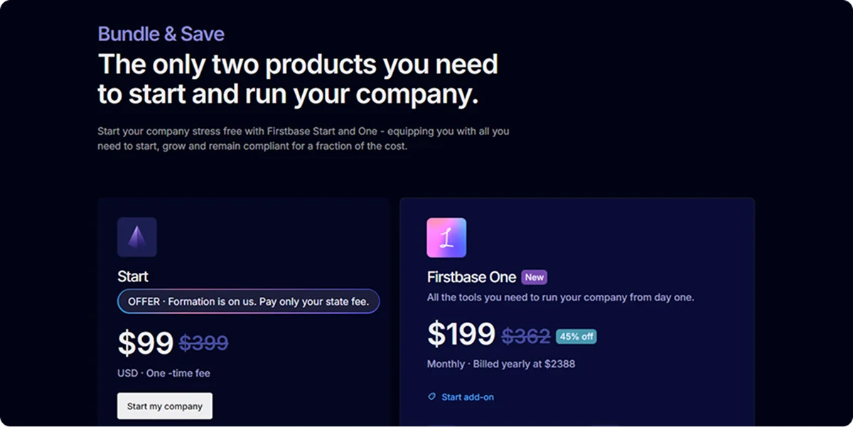 Firstbase Pricing
