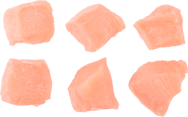 diced raw chicken – portioned
