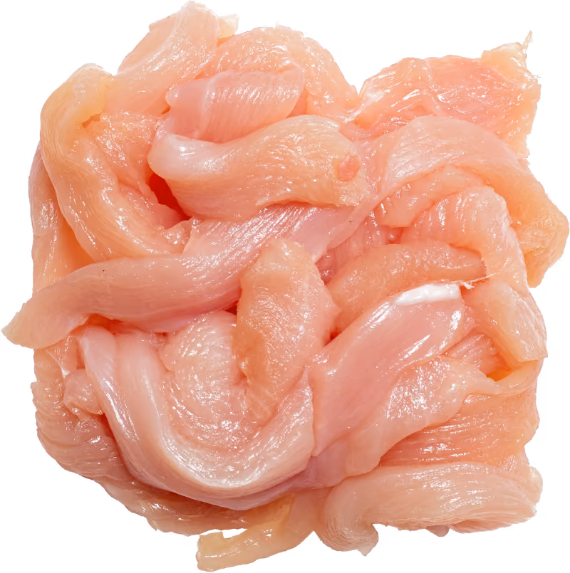 sliced chicken strips