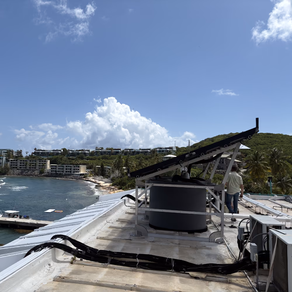 Roof top PVT system near beach