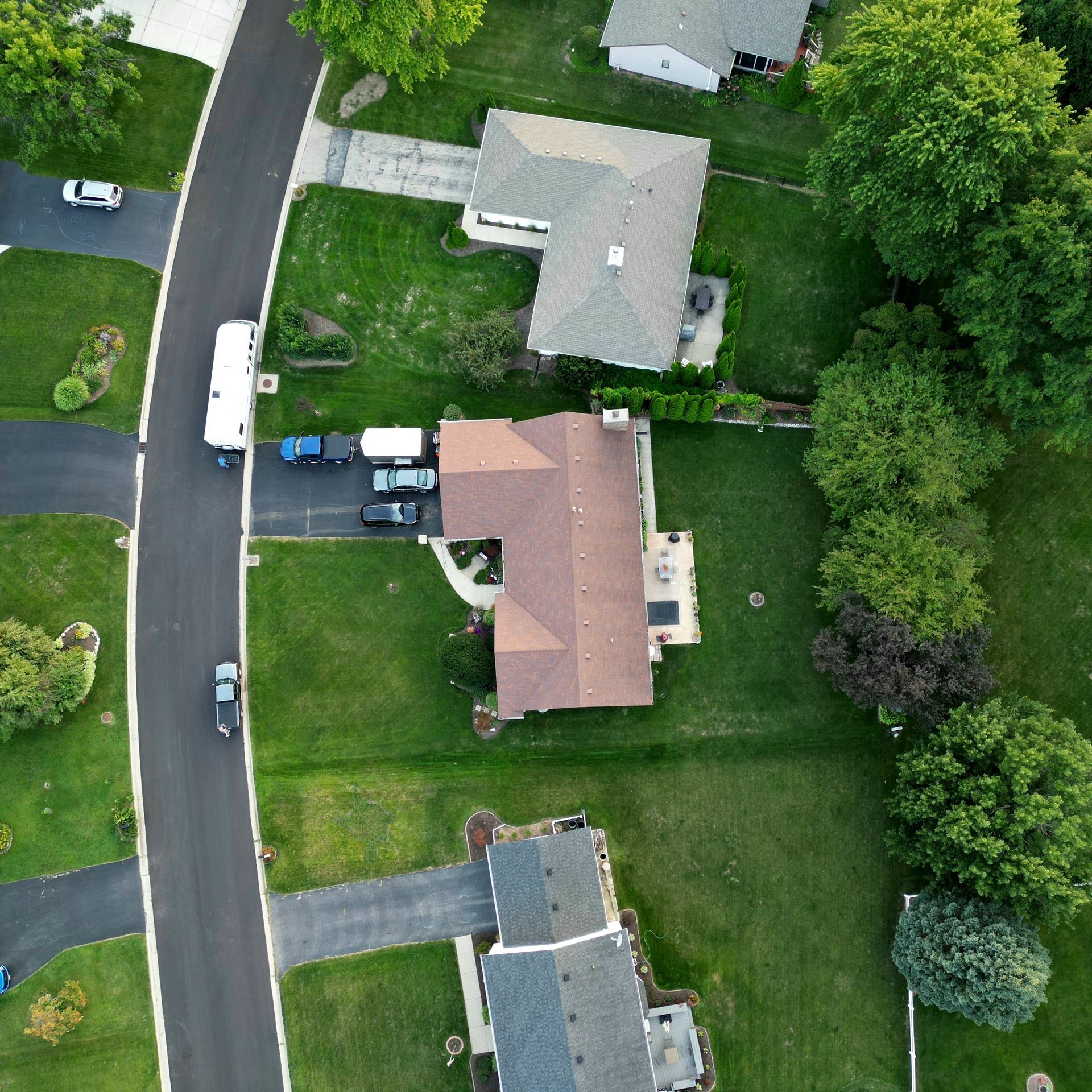 top down of a single family area