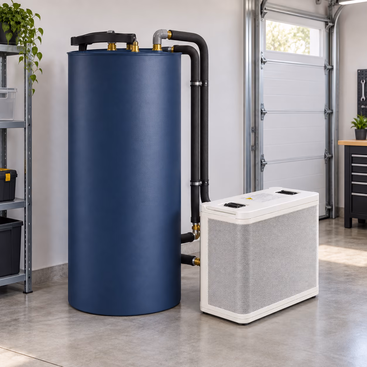 80 Gallon Residential with White Heat Pump