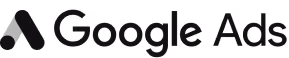 Google Ads logo with stylized 'A' icon on the left.