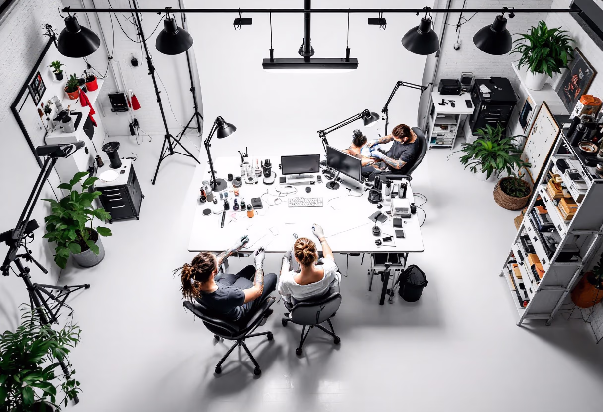 tattoo artist workstation