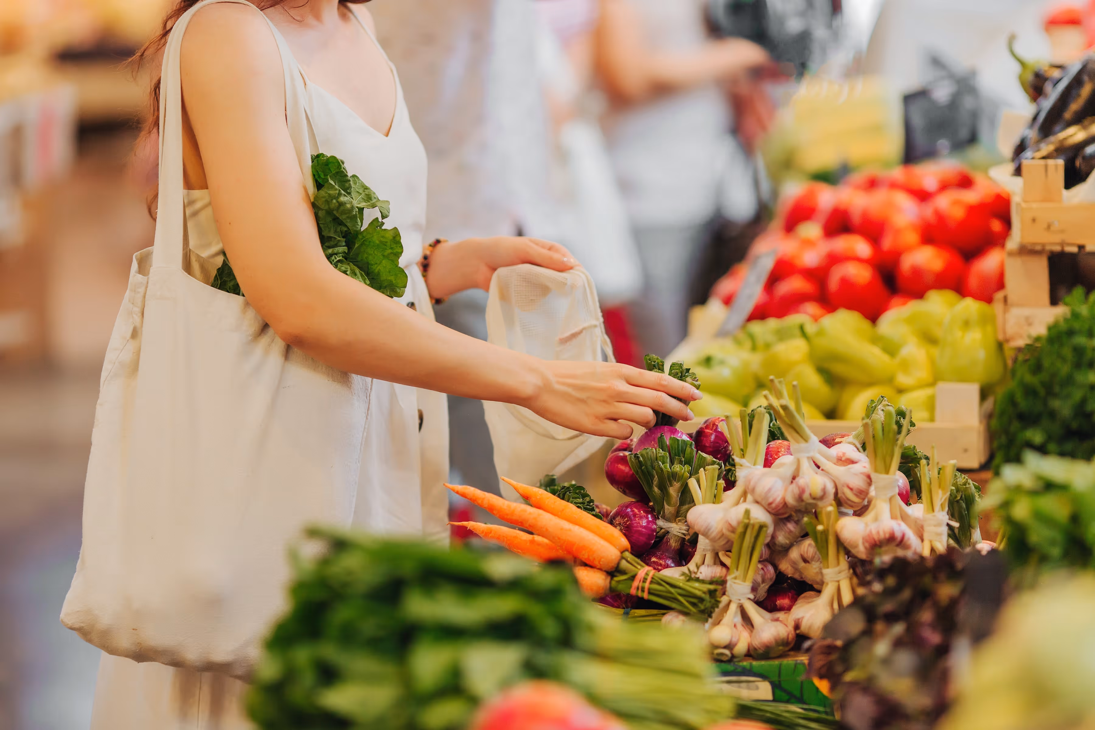Farmers market stock image