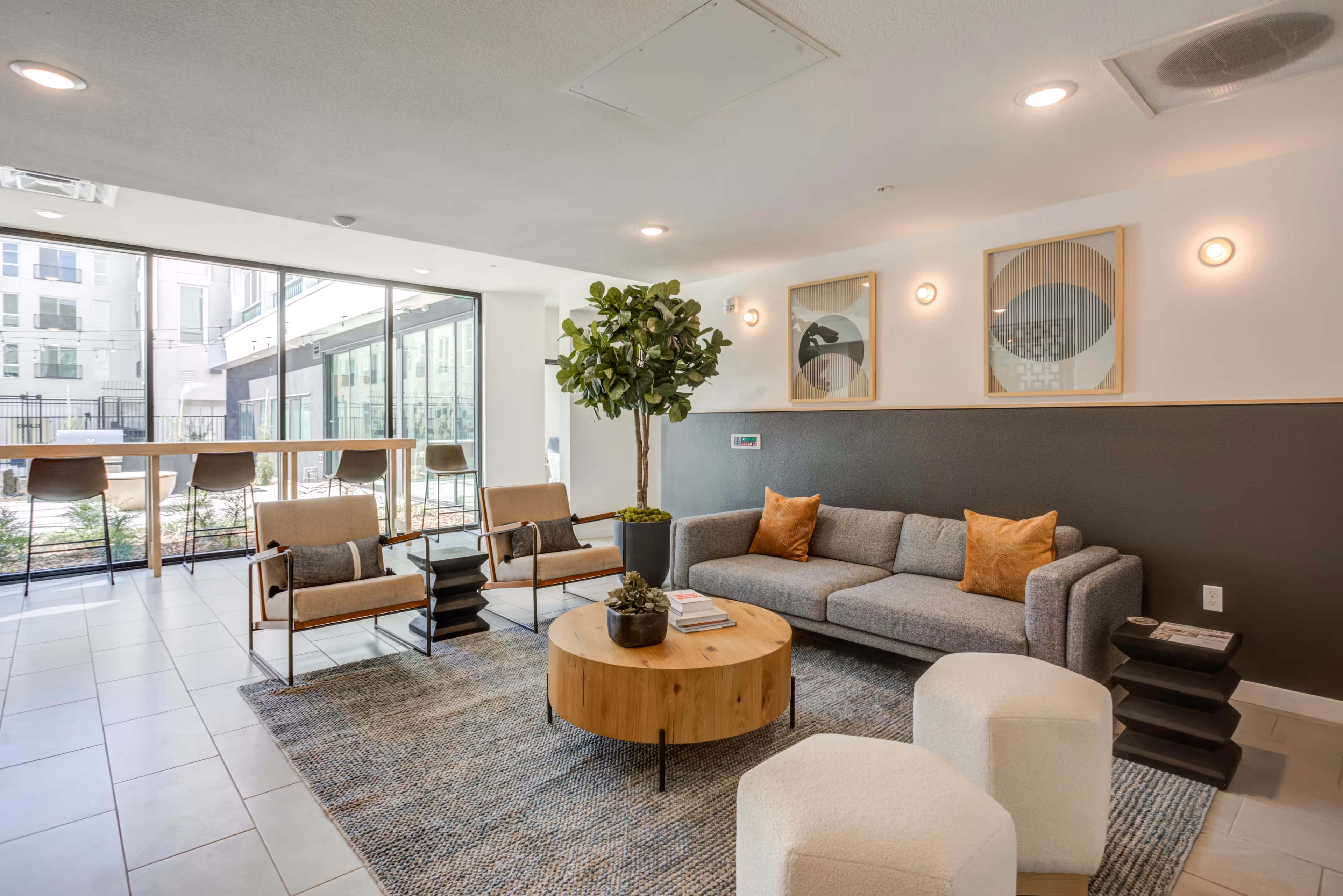 Leasing office lobby