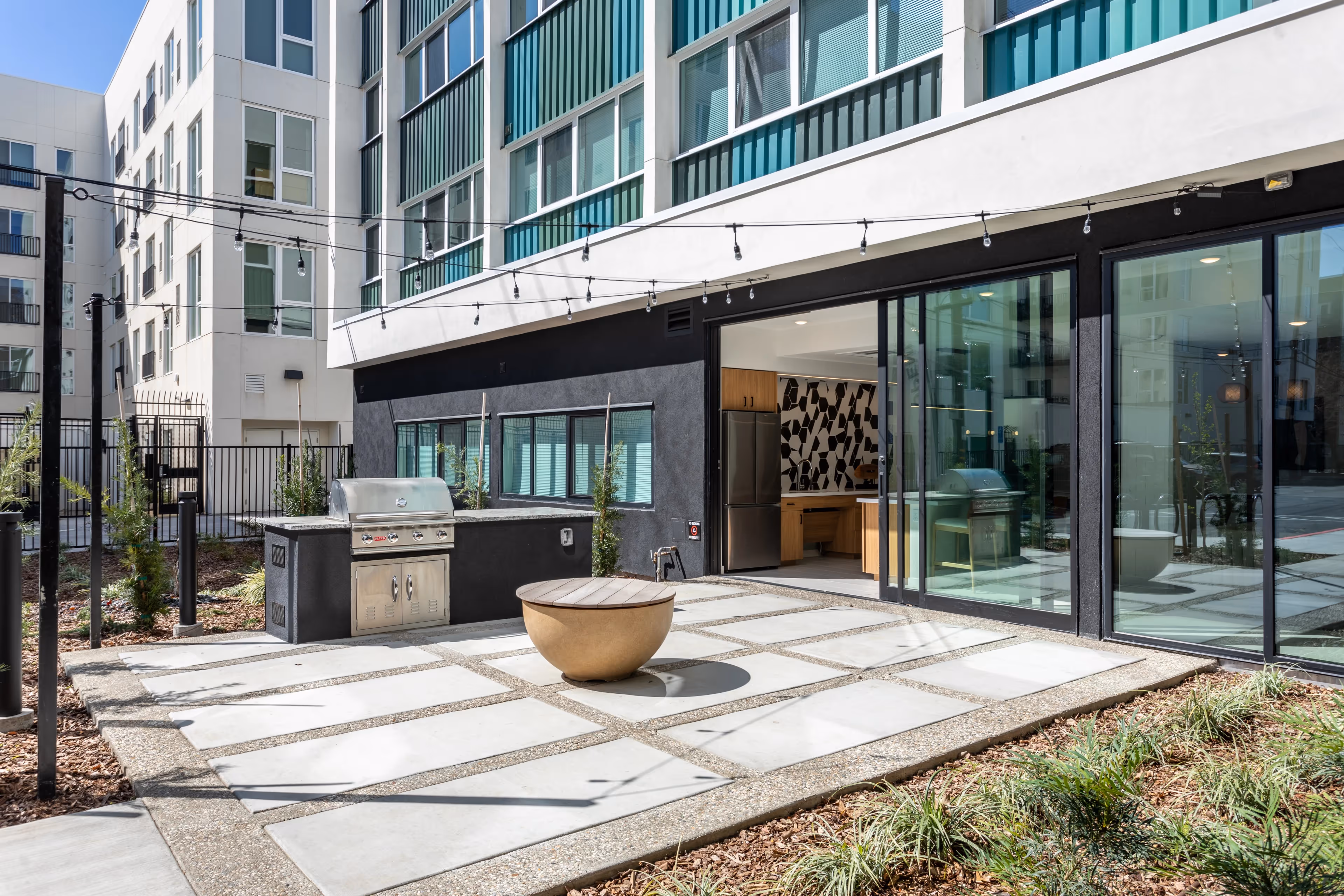Outdoor BBQ area