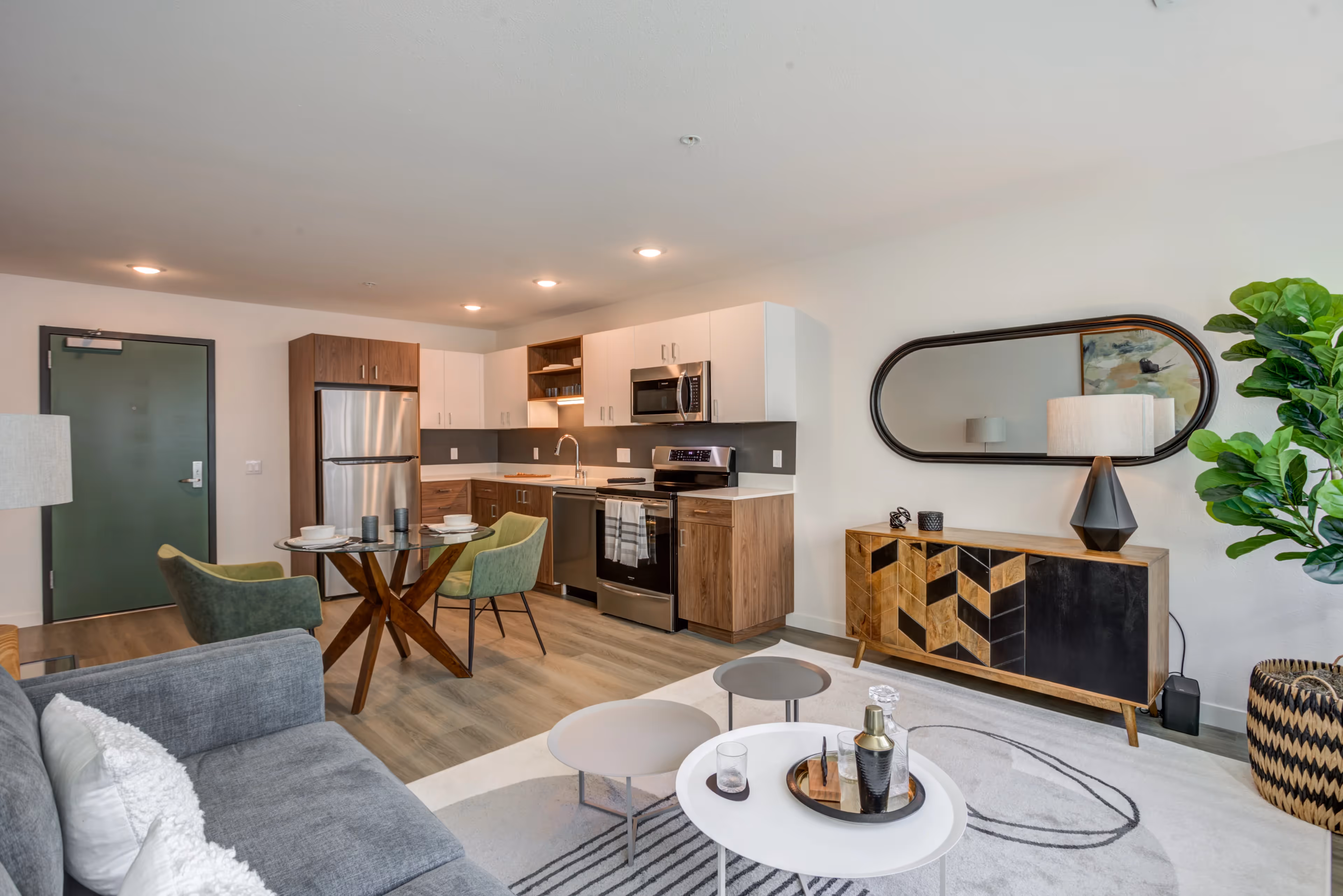 Furnished living room 