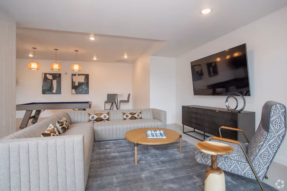 Clubhouse room with lounge seating