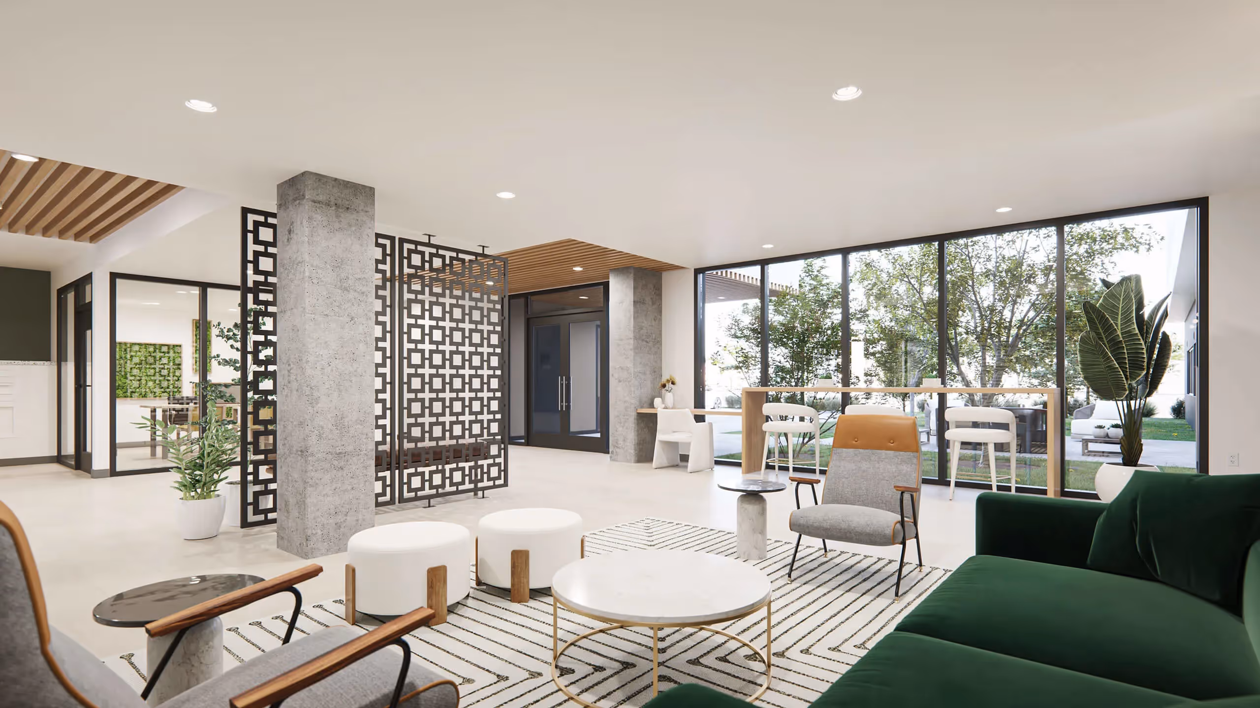 Clubhouse with lounge seating