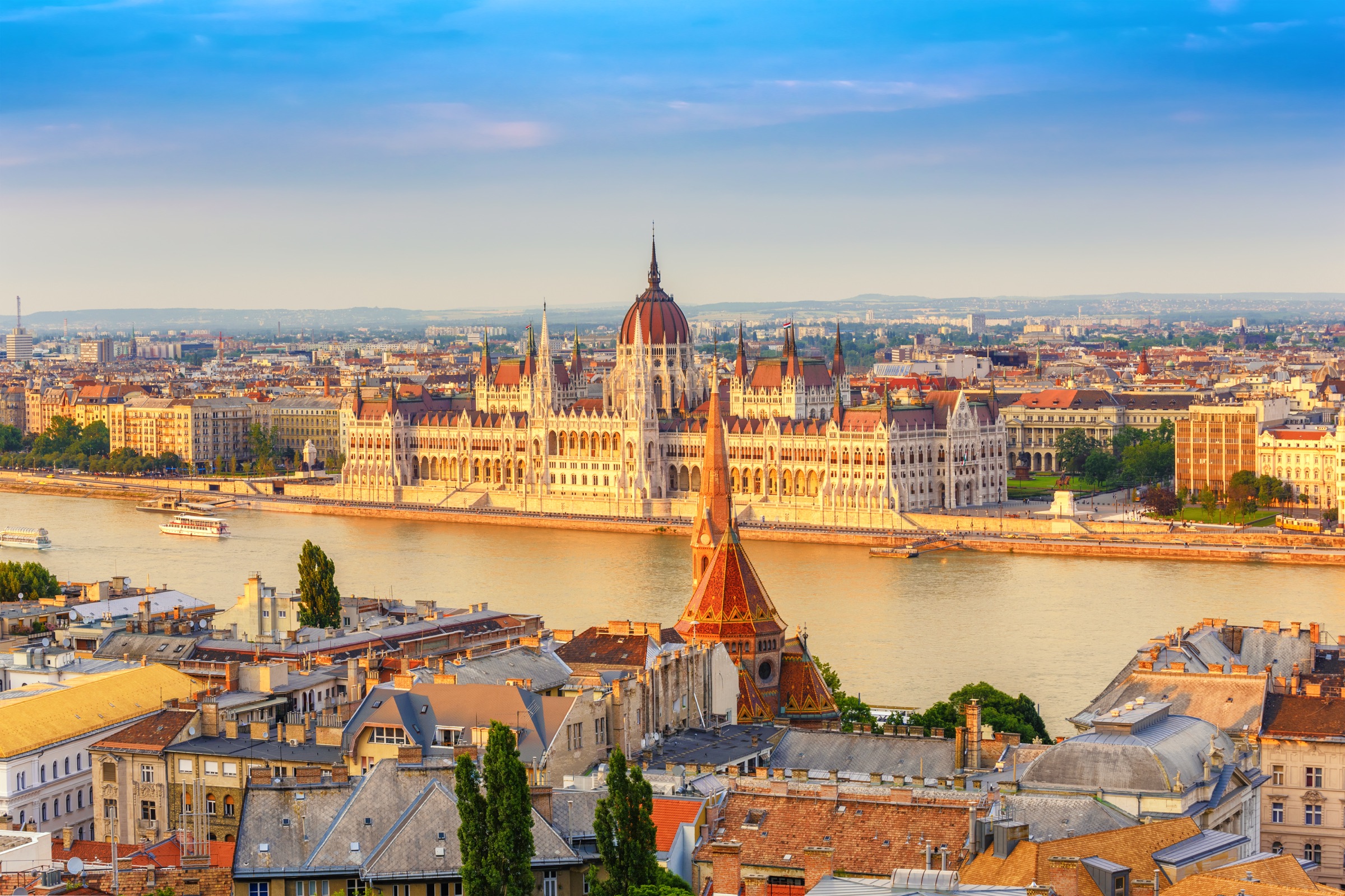 Hungarian Parliament and the Danube in Budapest
