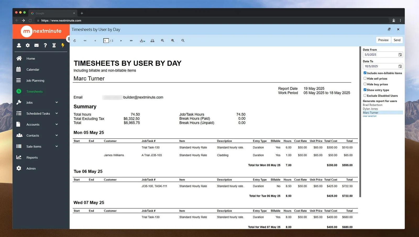 Construction Timesheet Software