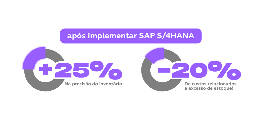Gráficos Rede de Varejo +25% na precisão do inventario  -20% custo relacionado a estoque 