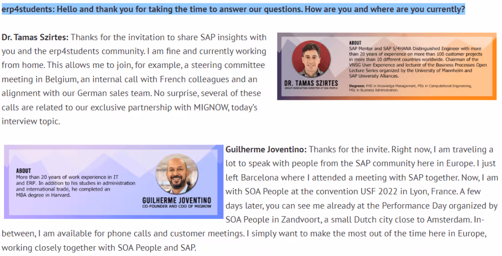 erp4studants question 1: How are you and where are you currently?