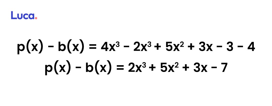 suma y resta de polinomios