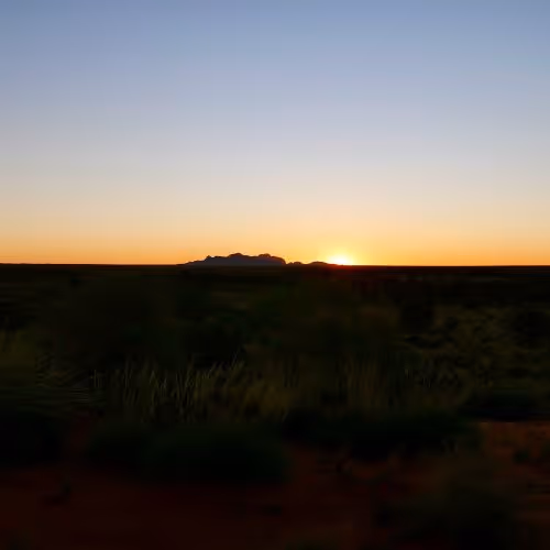 Sunset over the Australian landscape.