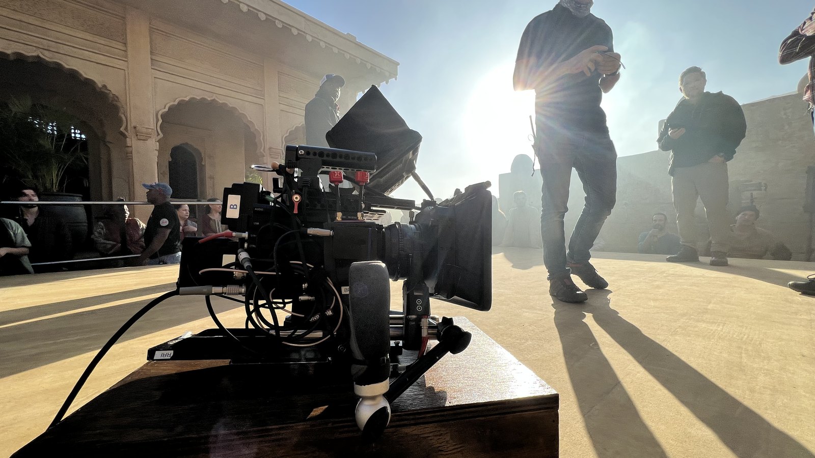 Clapperboard on set, ready for the next take