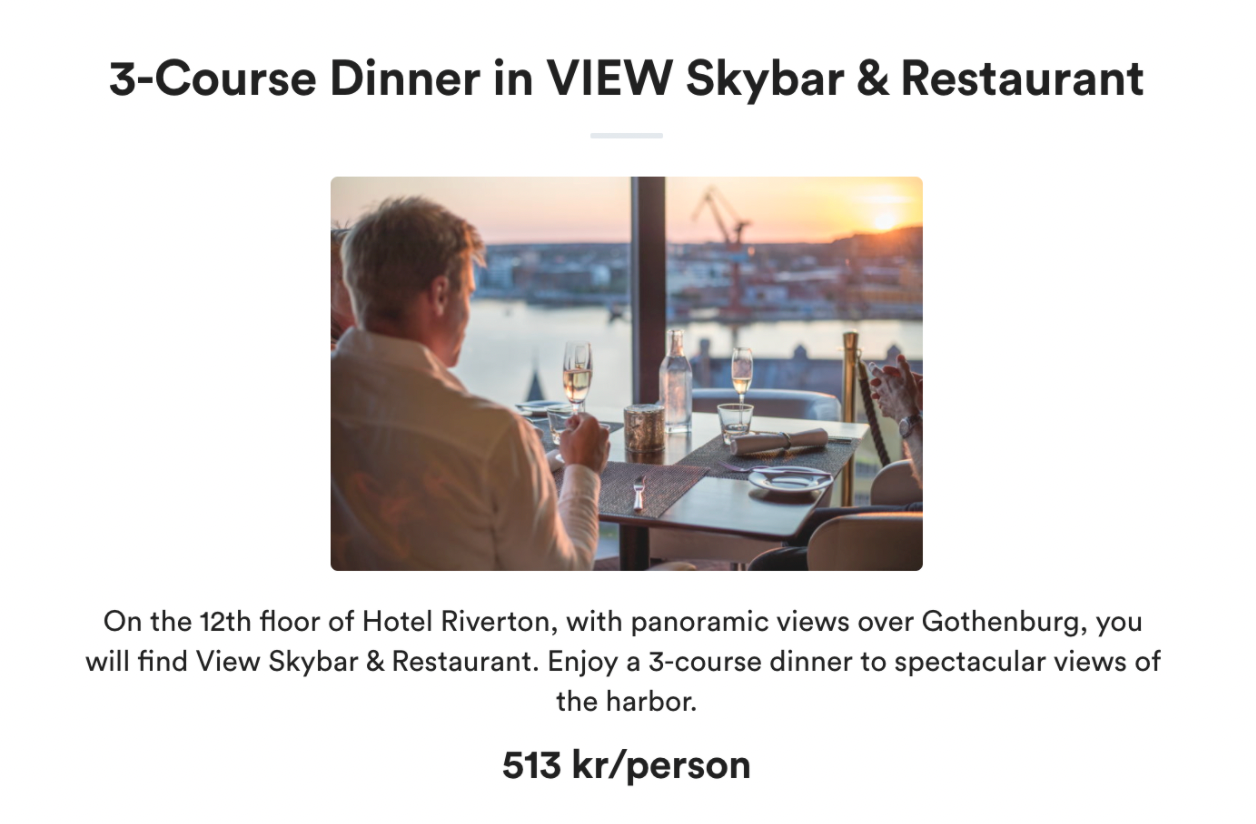 <p>Caption: See how this hotel highlights the offer’s USPs and ties it all together with an attractive image of the rooftop venue?</p>