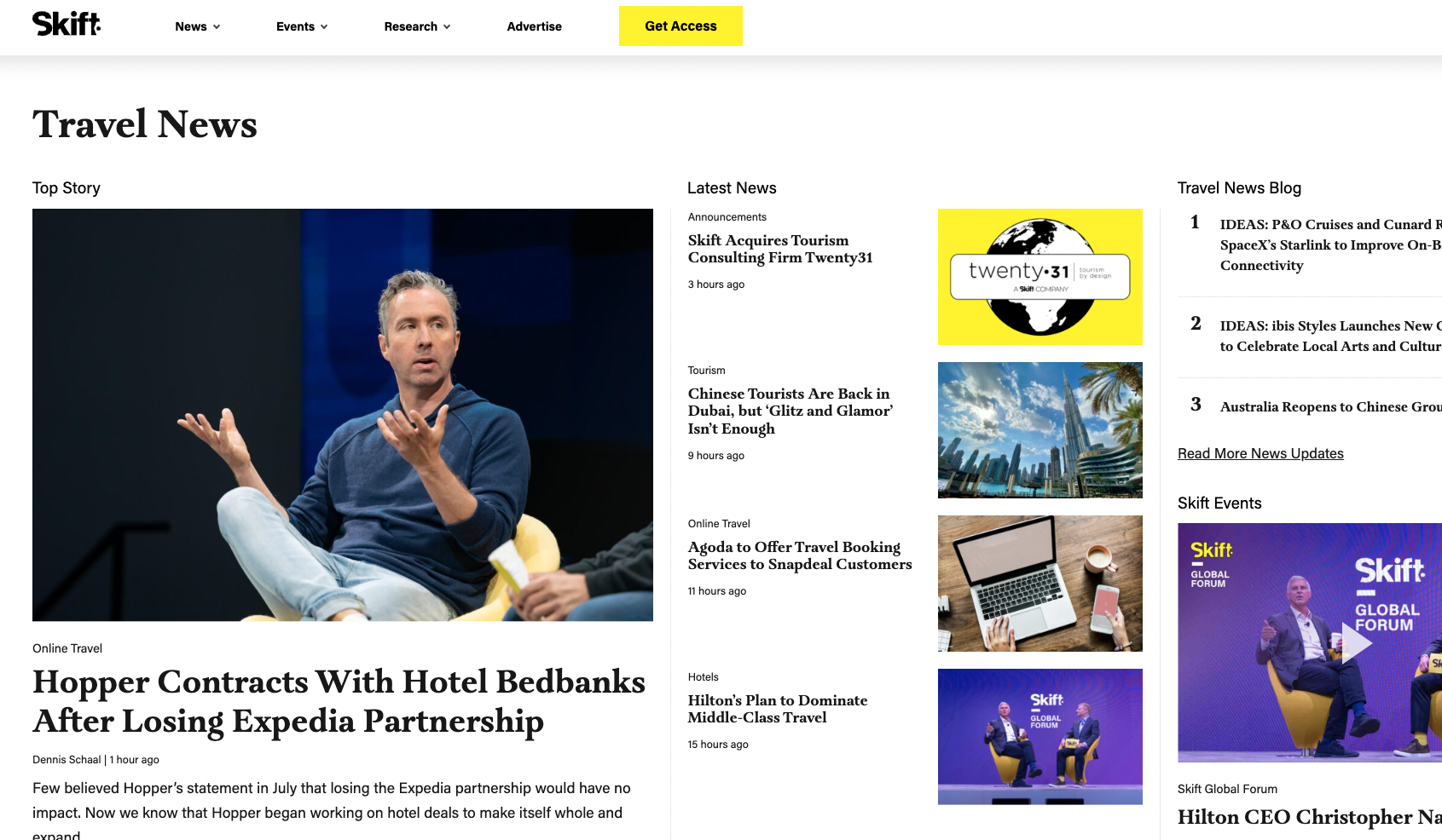 <p>Skift is a reputable source for news and insights in the travel and hospitality industries.<strong> They cover a wide range of topics, including the latest trends, market analyses, and in-depth reports. </strong>Skift is an excellent choice for professionals seeking in-depth knowledge and analysis of the hospitality landscape.</p>