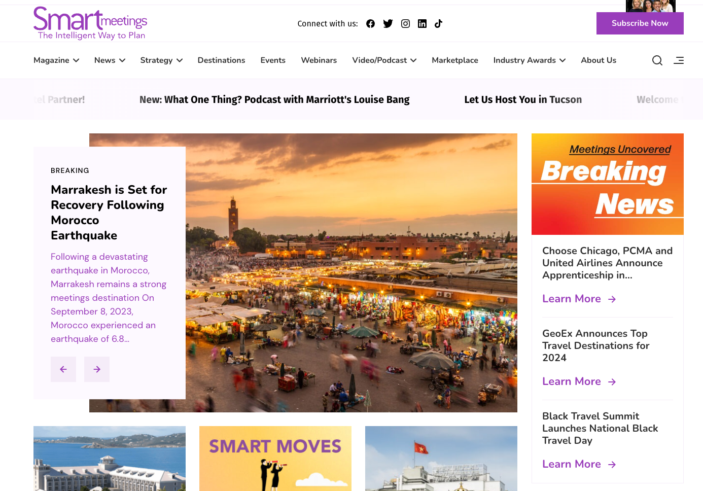 <p>Smart Meetings offers a well-curated collection of posts and news <strong>covering various hospitality topics, including food, event planning, careers, destinations, and more. </strong>They also delve into the intersections of technology and marketing, making it an excellent resource for staying ahead of industry trends.</p>