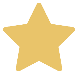 Simple yellow five-pointed star icon on a white background.