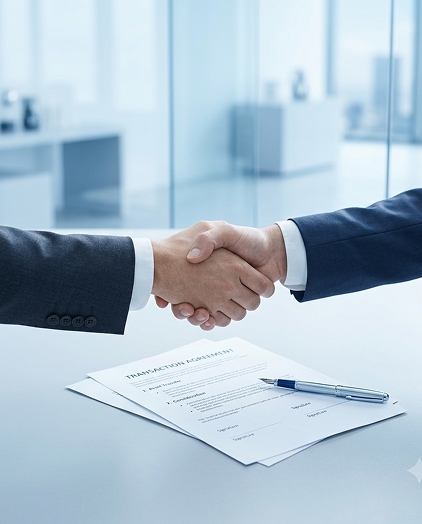 Business advisory meeting — Crestbridge Strategy corporate finance and strategic planning services