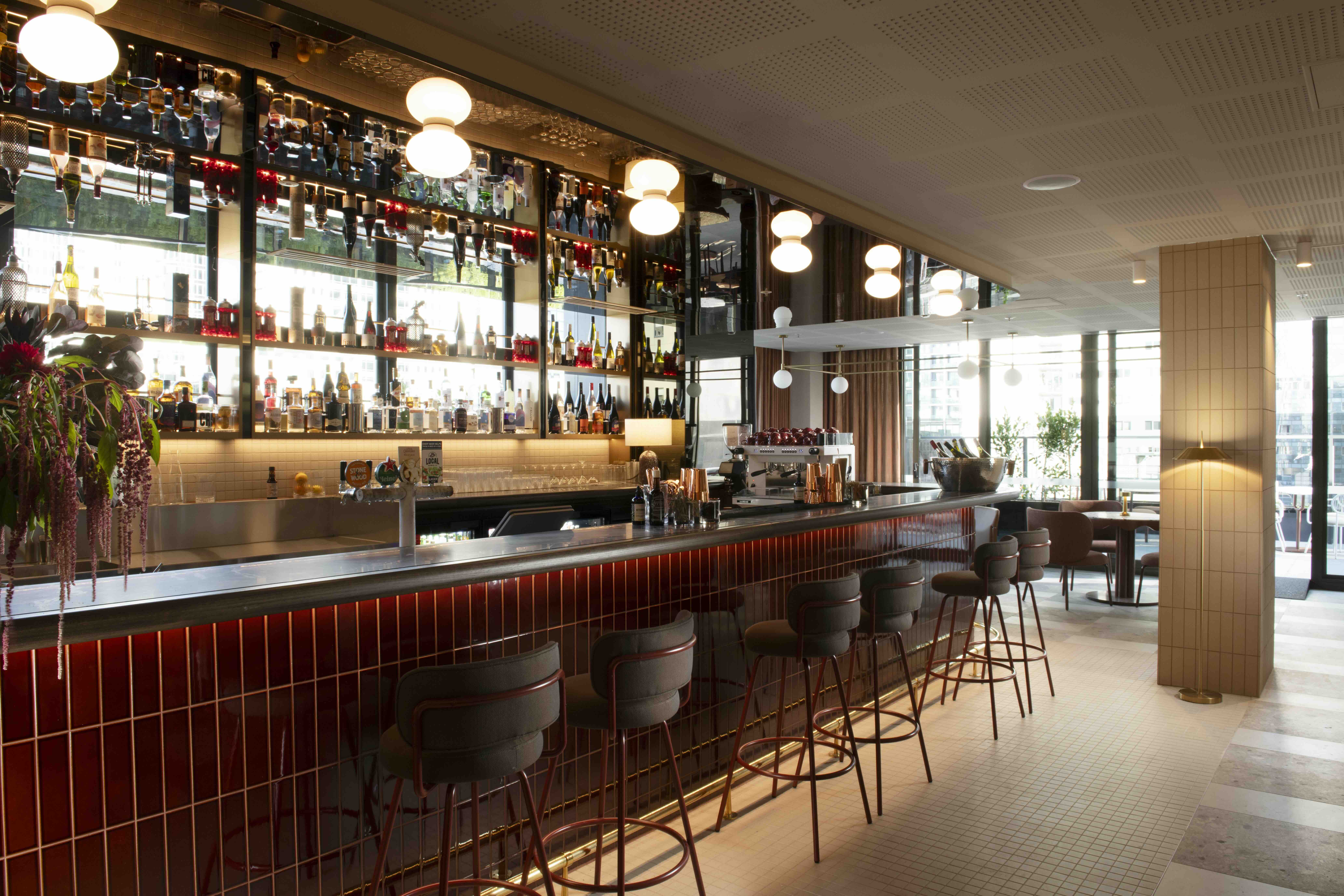 Flaminia restaurant interior with harbour views at Circular Quay Sydney