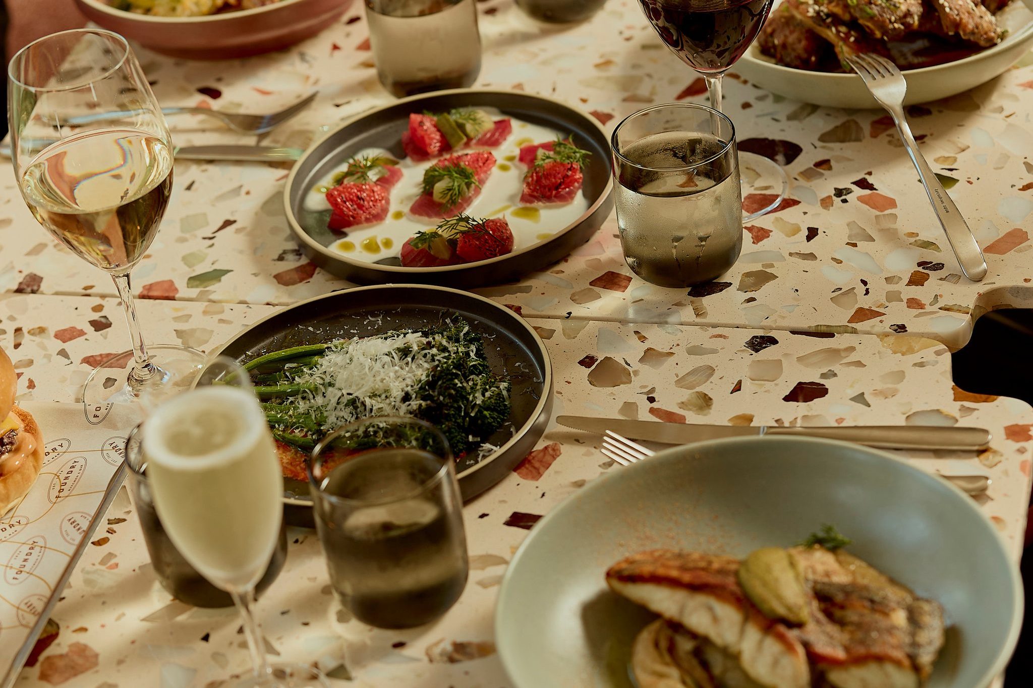 Shared dining at Foundry Kitchen & Bar