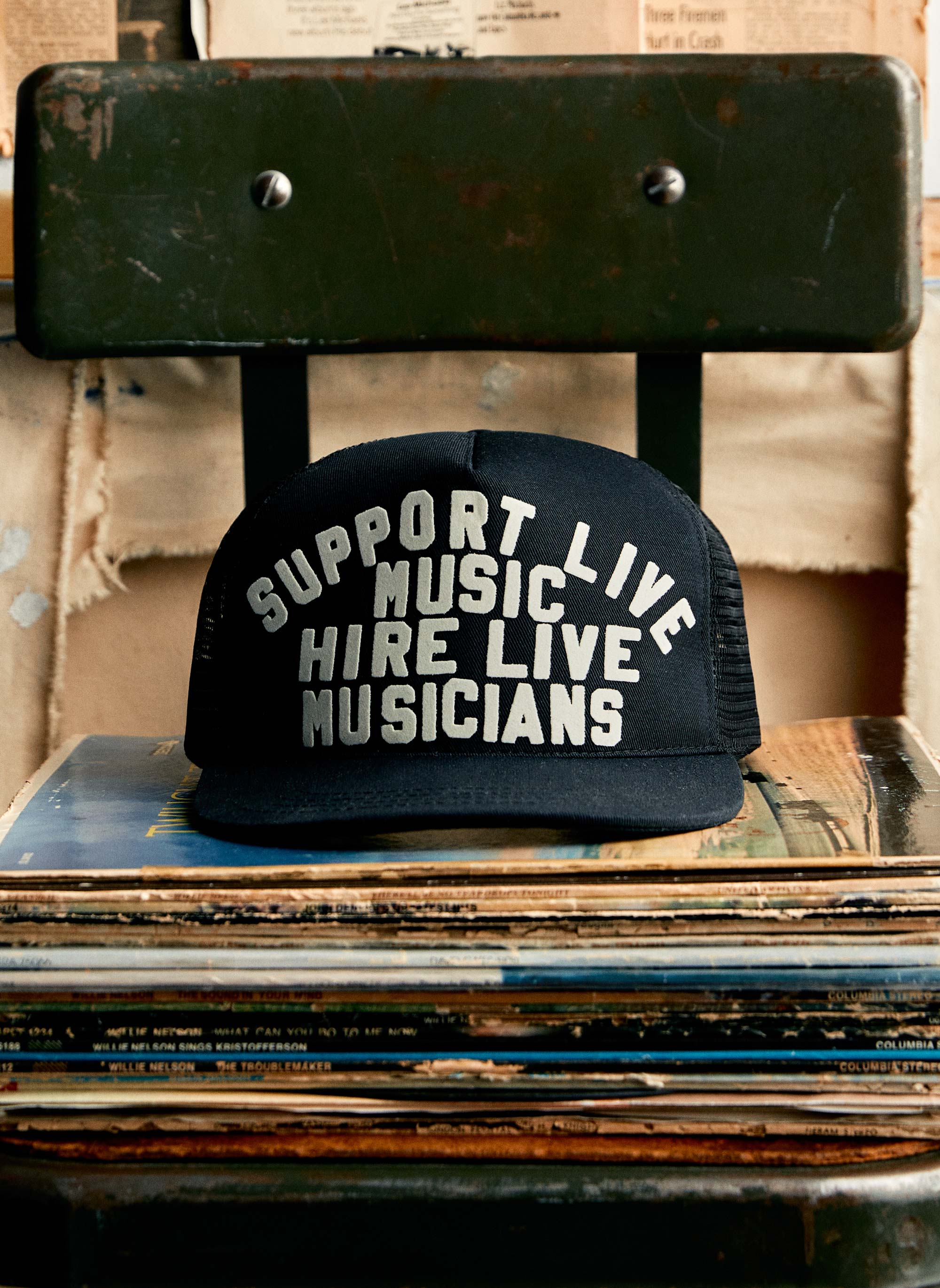 Imogene and Willie Motorcycle Hat trucker cap with classic garage style
