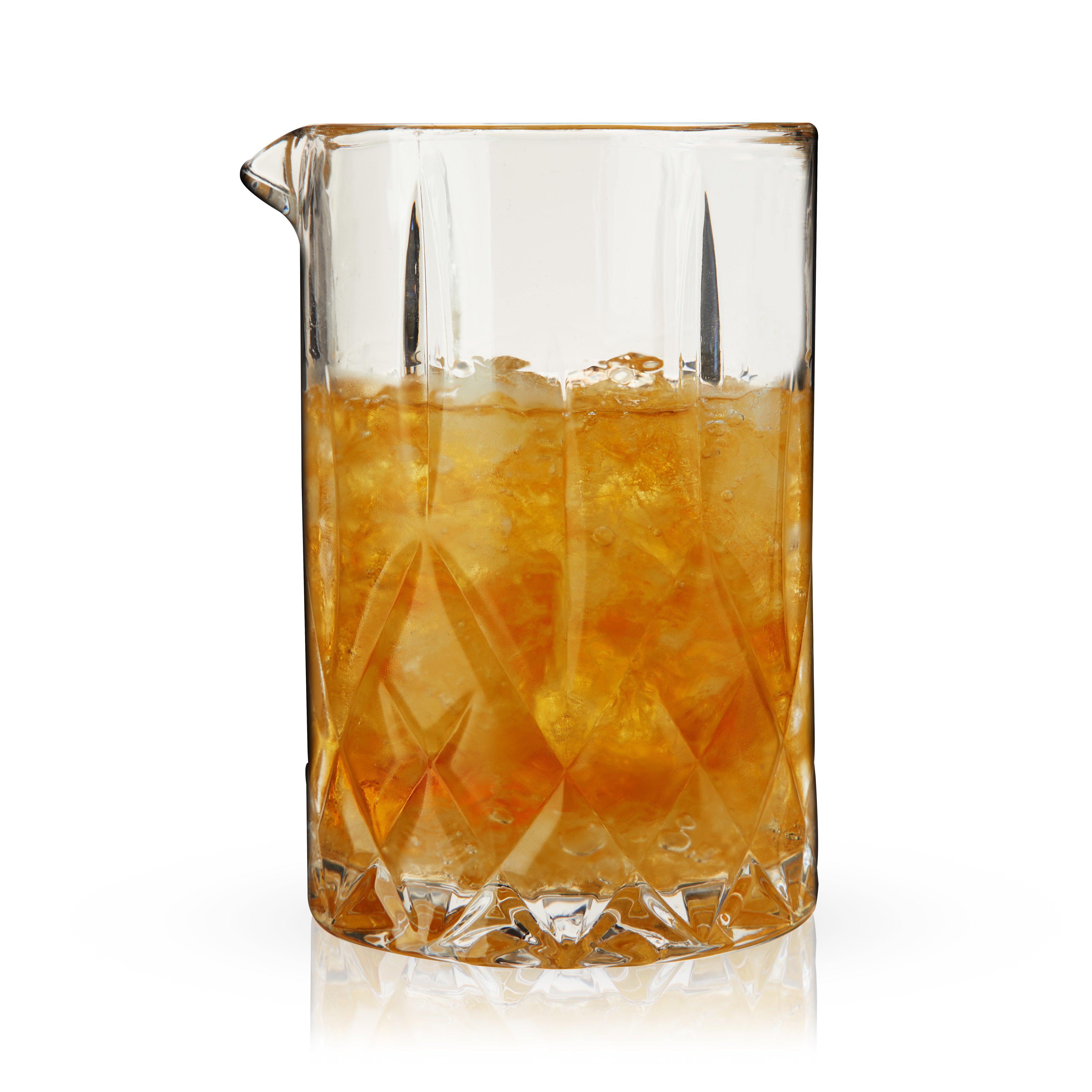 Viski Admiral Crystal Mixing Glass with heavy lead-free crystal base