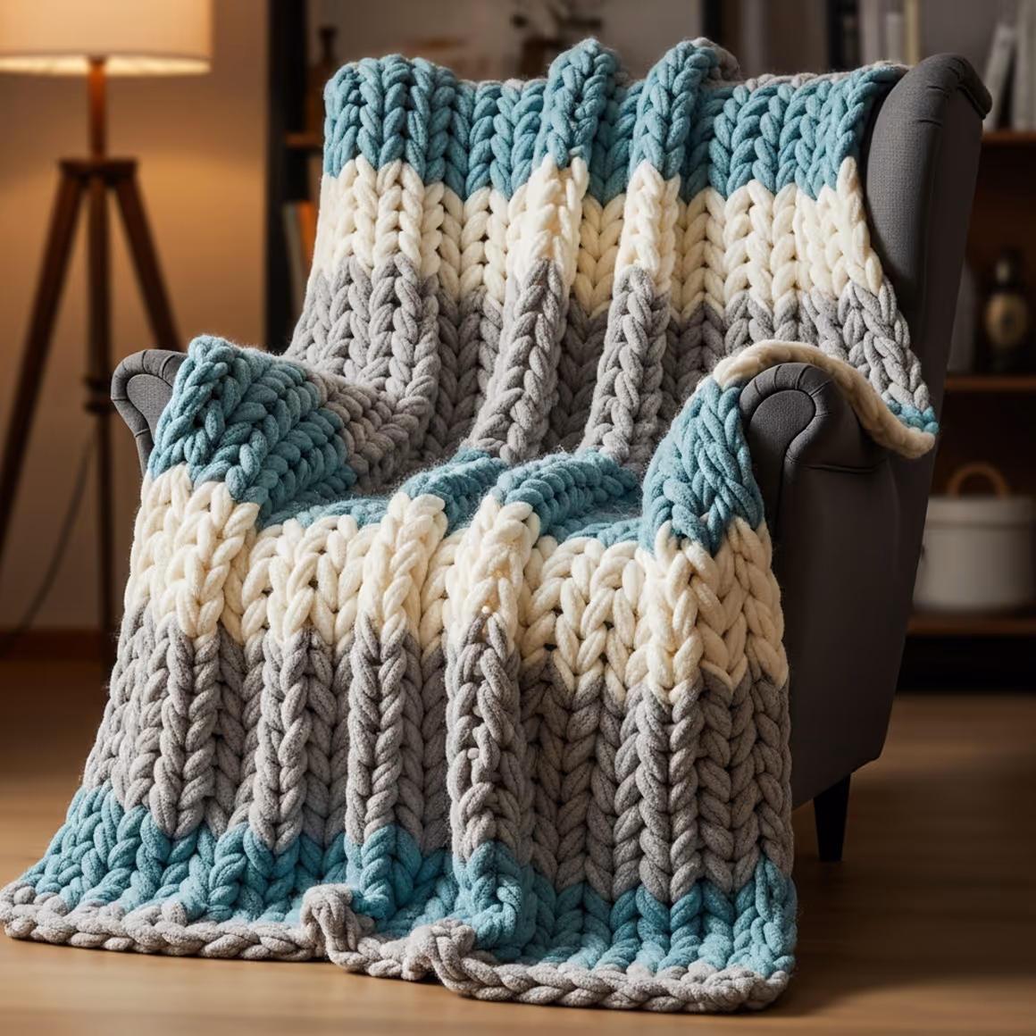 Knitted Throw Blanket