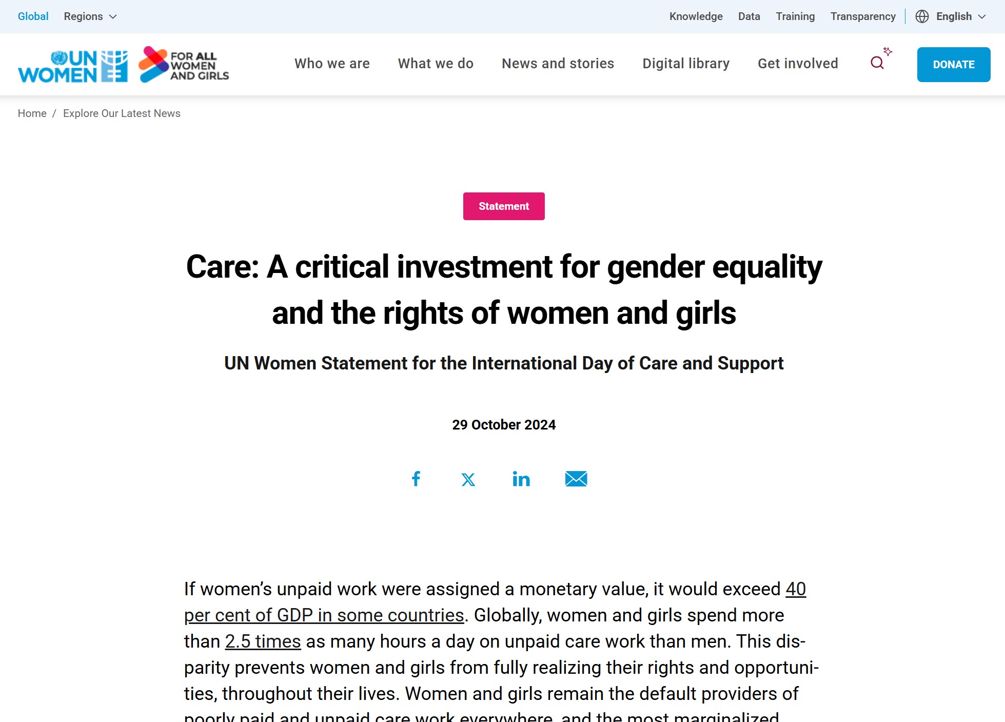 A screenshot of the webpage