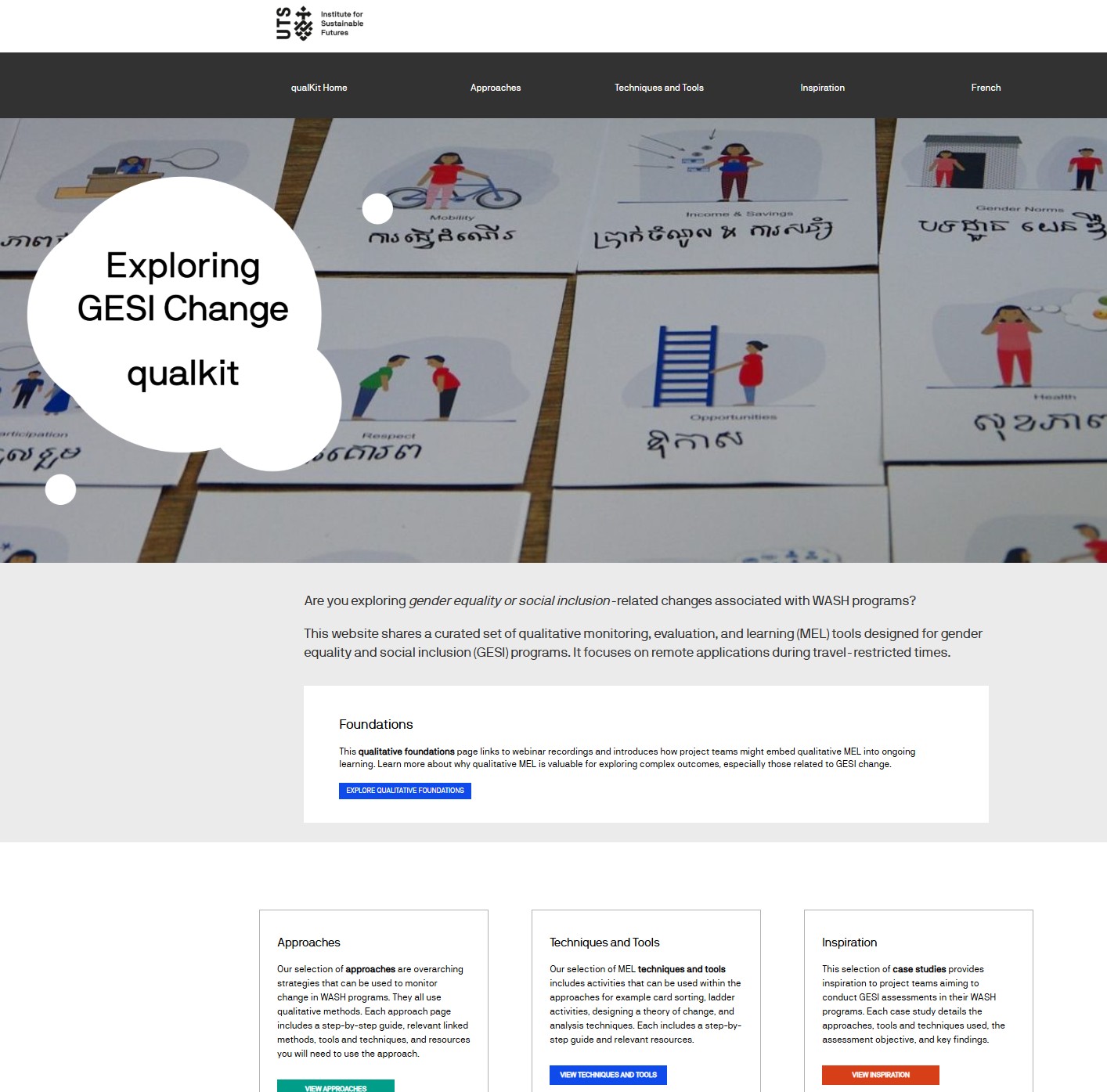 A screenshot of the website