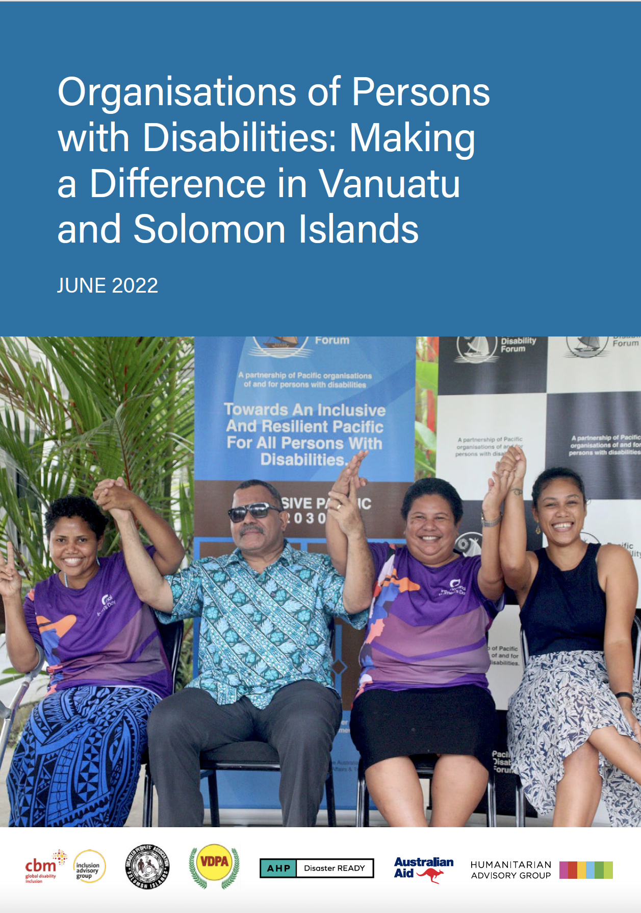 Cover of the Organisations of Persons with Disabilities: Making a Difference in Vanuatu and Solomon Islands case study report.
