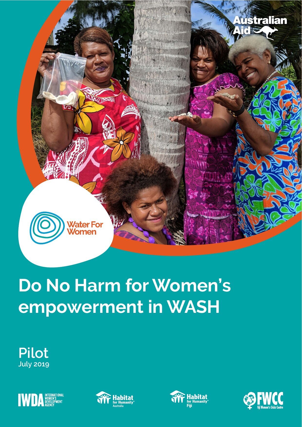 Cover of the Water for Women resource 'Do No Harm for Women's empowerment in WASH', a July 2019 pilot.