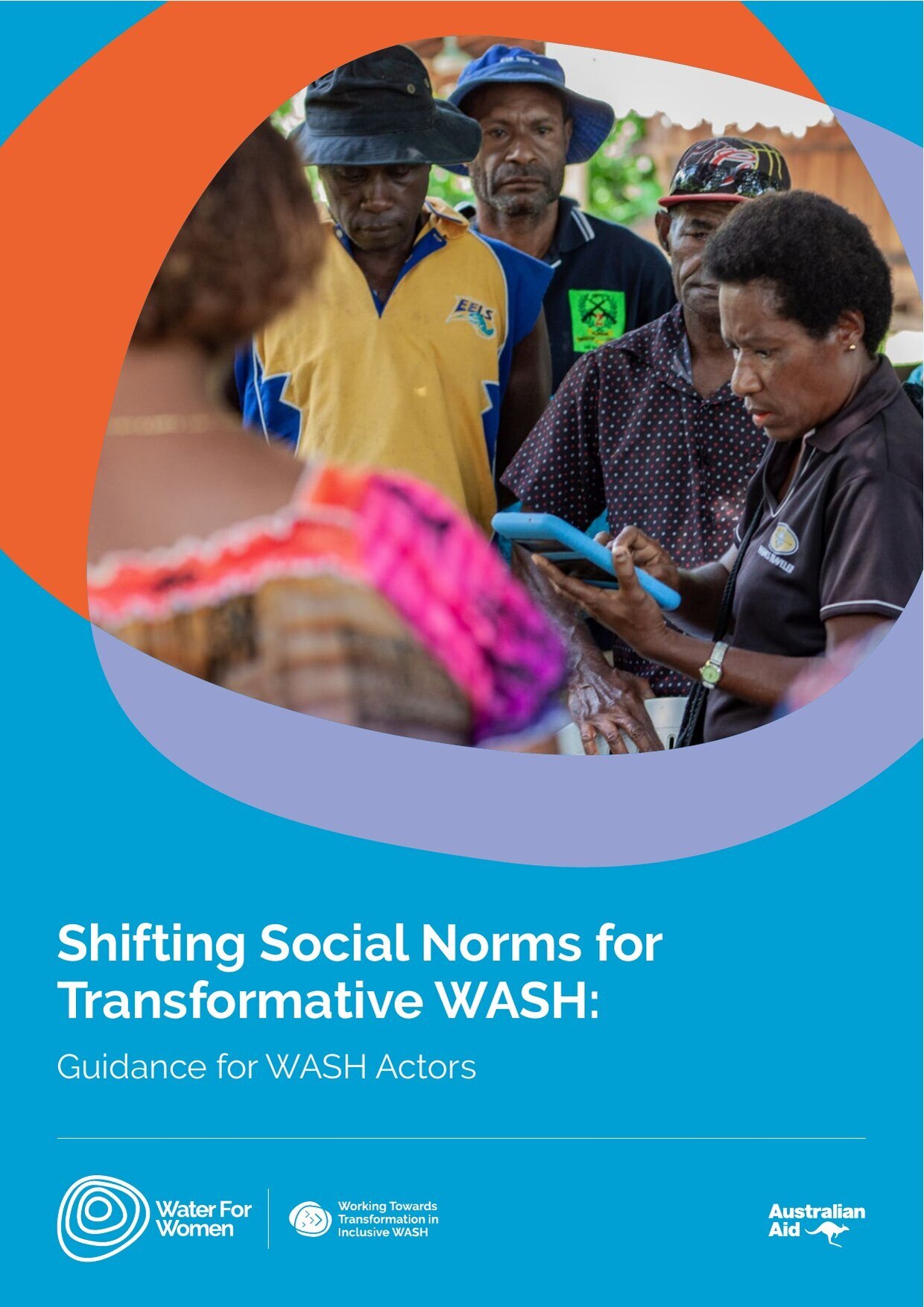 Cover of the Water for Women guidance 'Shifting Social Norms for Transformative WASH: Guidance for WASH Actors'.