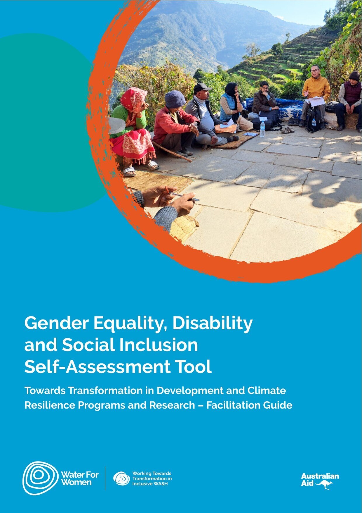 Cover of the Water for Women 'Gender Equality, Disability and Social Inclusion Self-Assessment Tool' facilitation guide.